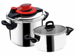 Emsan Montana Siyah Kırmızı 4+6 L Düdüklü Tencere Seti