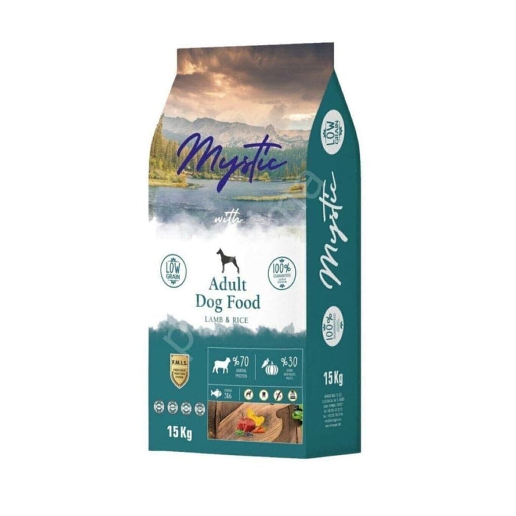 MYSTIC Az Tahıllı Kuzu Etli Büyük Irk Yetişkin Köpek Maması