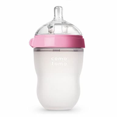 Comotomo Antikolik Silikon Biberon 250 ml Pembe – Orta Akışlı (3-6 Ay)