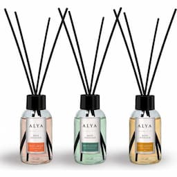 Alya Bambu Çubuklu Oda Kokusu Egzotic Leaves ve Woody Oriental ve Tropic Breeze (3 x 100 ml)