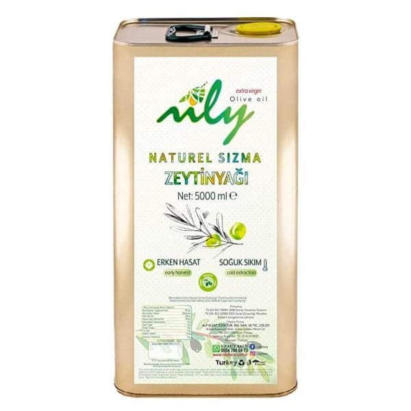 Nily Erken Hasat Soğuk Sıkım Naturel Sızma Zeytinyağı 5 lt