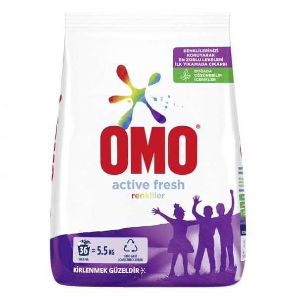 Omo Toz Çamaşır Deterjanı Active Fresh Renkliler İçin