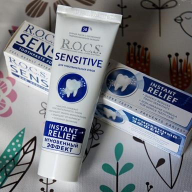 Rocs Sensitive Instant Relief Hassas Dişler için Rahatlatıcı Diş Macunu